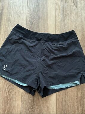 On Running Black Athletic Shorts with Liner size small